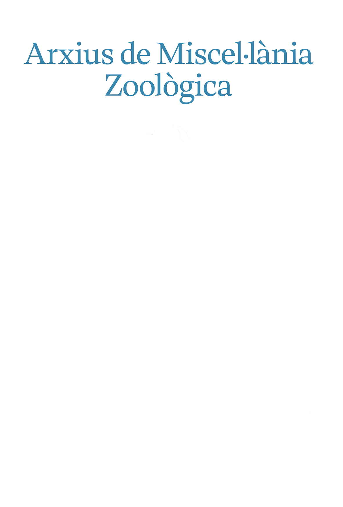 Arxius de Miscel·lània Zoològica